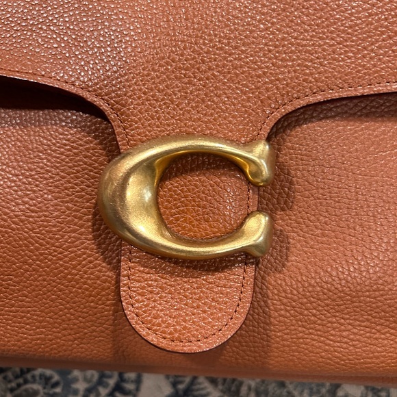 Coach Tabby Hobo Pebbled Leather Saddle Brown Like New - Picture 10 of 13